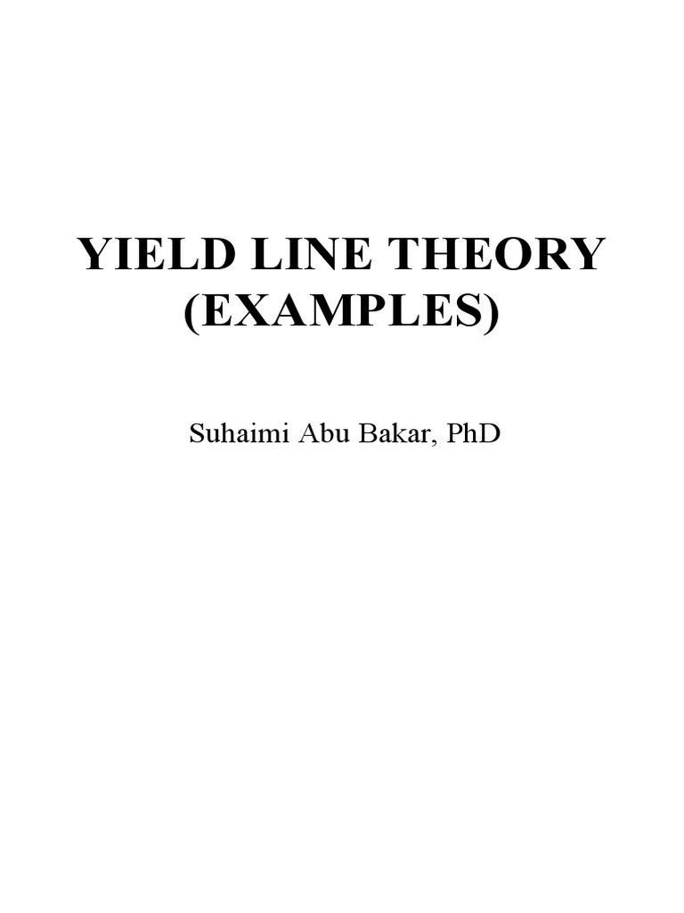Yield Line Theory Explained with Examples | PDF