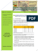 Zimbabwe - Monthly Economic Review - September 2013