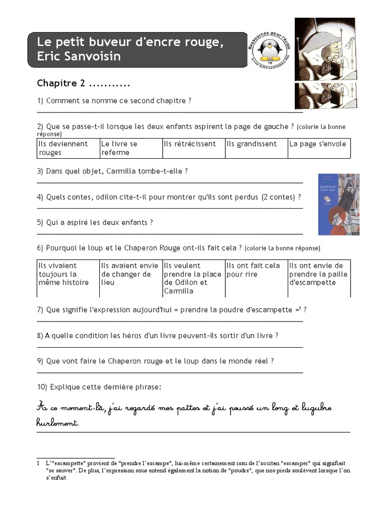 Le Buveur D Encre Chapitre 2 Chapitre 2 Questions | PDF