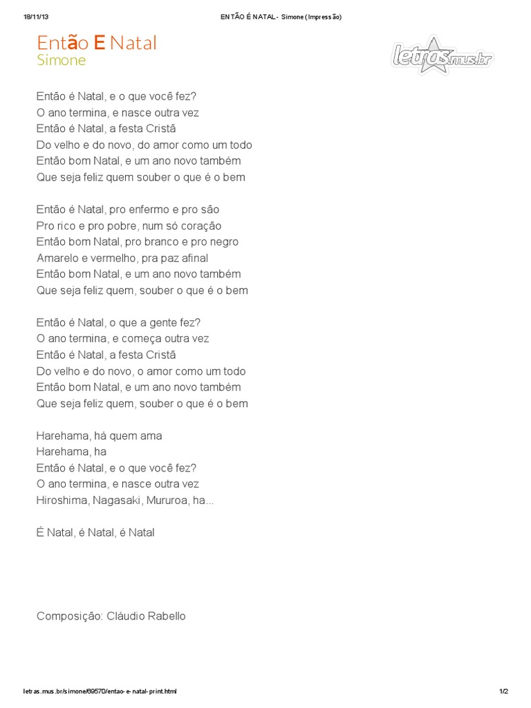 Letra da música 