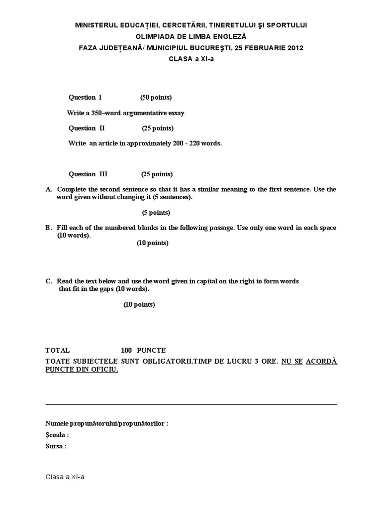 350-Word Essay Guidelines for Students | PDF