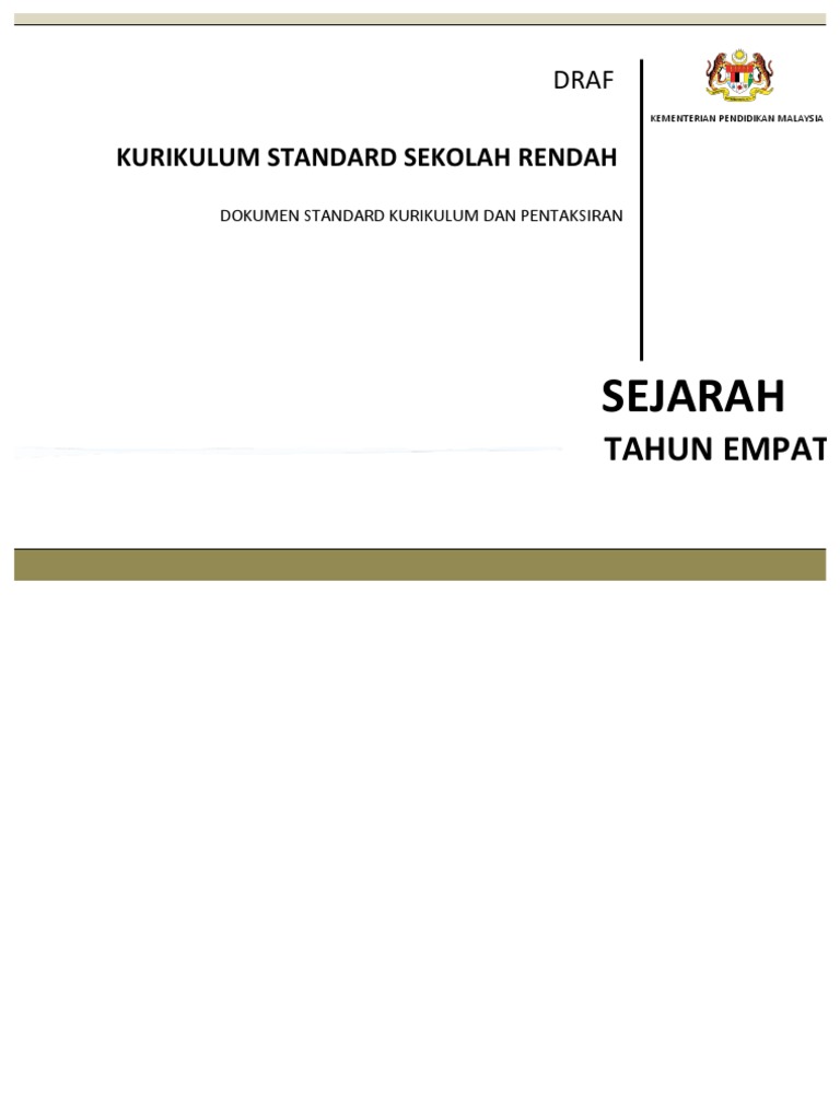 Dokumen Standard Kurikulum Dan Pentaksiran Sejarah Tahun 4-2