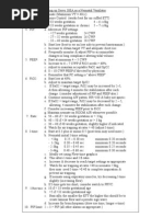 Neonatal Ventilator Vent Set-Up Cheatsheet