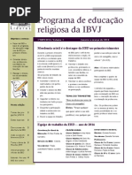 Programaçao do setor de Educacao da IBVJ