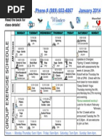 LA Fitness Class Schedule Overview | PDF
