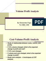 Cost Volume Profitanalysis