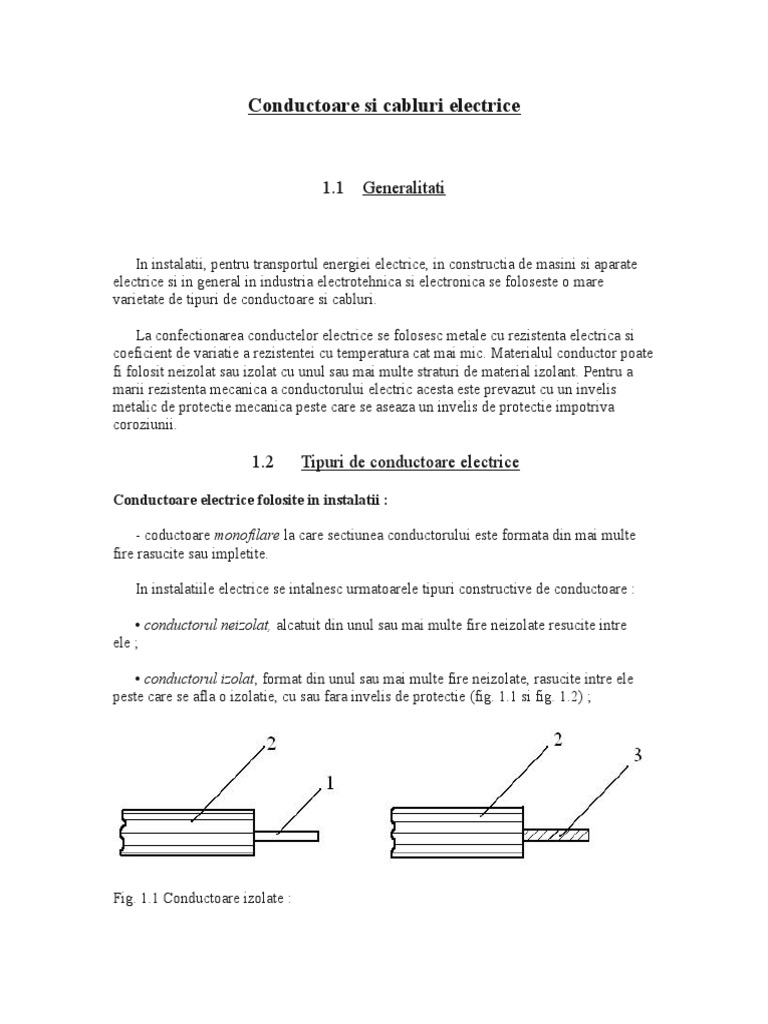 Conductoare Si Cabluri Electrice | PDF