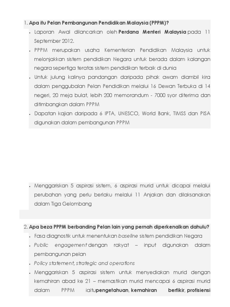 Apa  Itu  Pelan Pembangunan Pendidikan  Malaysia  Apa  Itu  Pelan Pembangunan Pendidikan  Malaysia