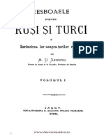 A.D.Xenopol-Rasboaele dintre rusi si turci (vol 1)