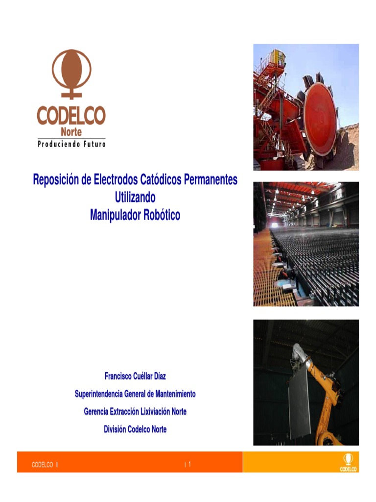 Reposición Robótica de Electrodos en Codelco | PDF | Electrodo ...