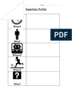 Superhero Profile Sheets