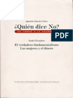 ¿Quien Dice No. en Torno A La Anarquia - Agustin Garcia Calvo e Isabel Escudero - 1999