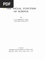 John Desmond Bernal The Social Function of Science 1939