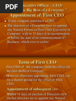 CEO Appointment Under Companies Act 2013 | PDF | Chief Executive ...