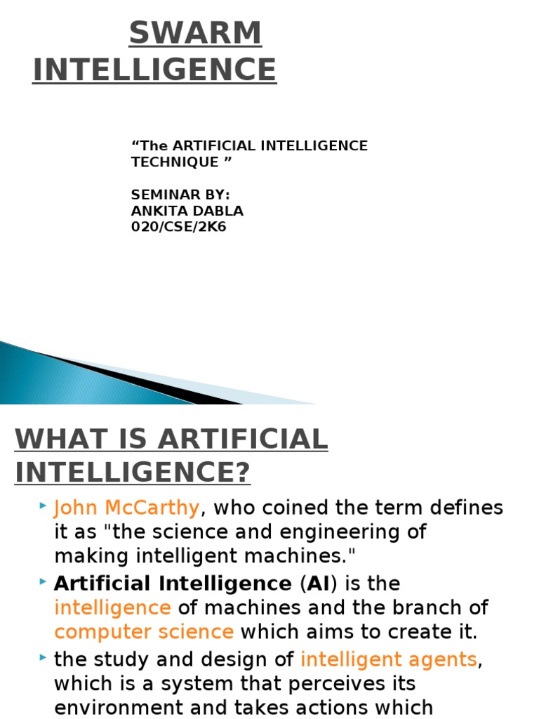Understanding Swarm Intelligence in AI | PDF | Areas Of Computer ...