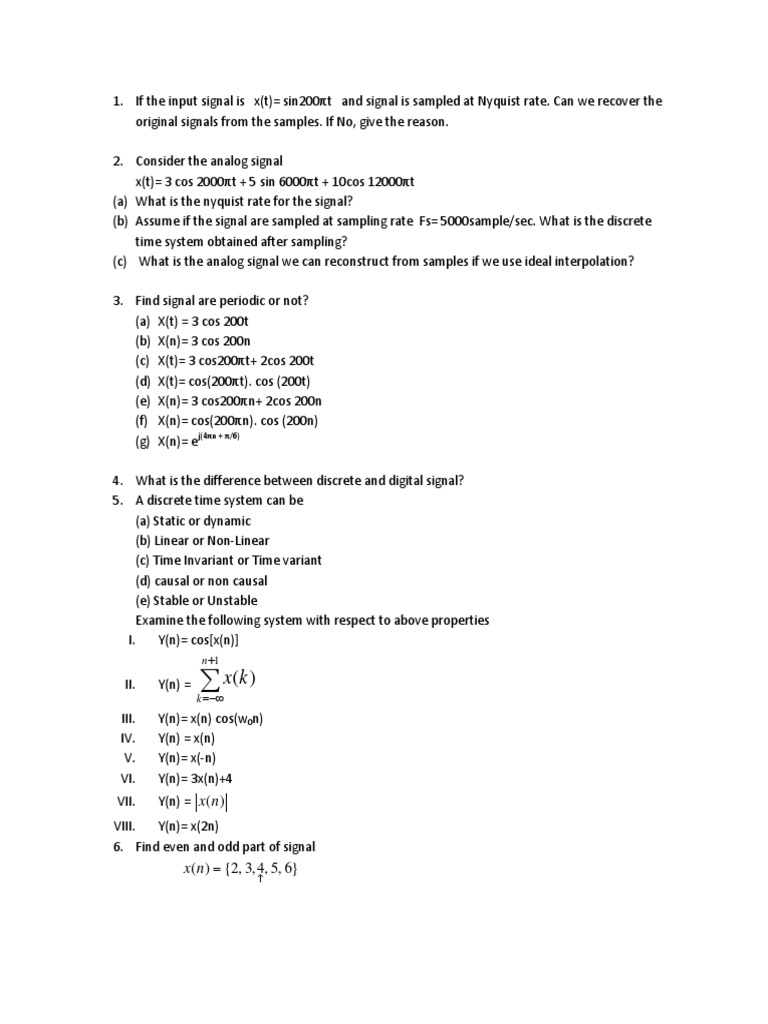 Dsp Assignments
