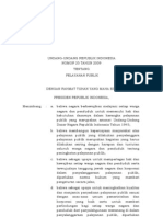 Download UU Nomor 25 Tahun 2009 Tentang Pelayanan Publik by Hukum Inc SN19493400 doc pdf