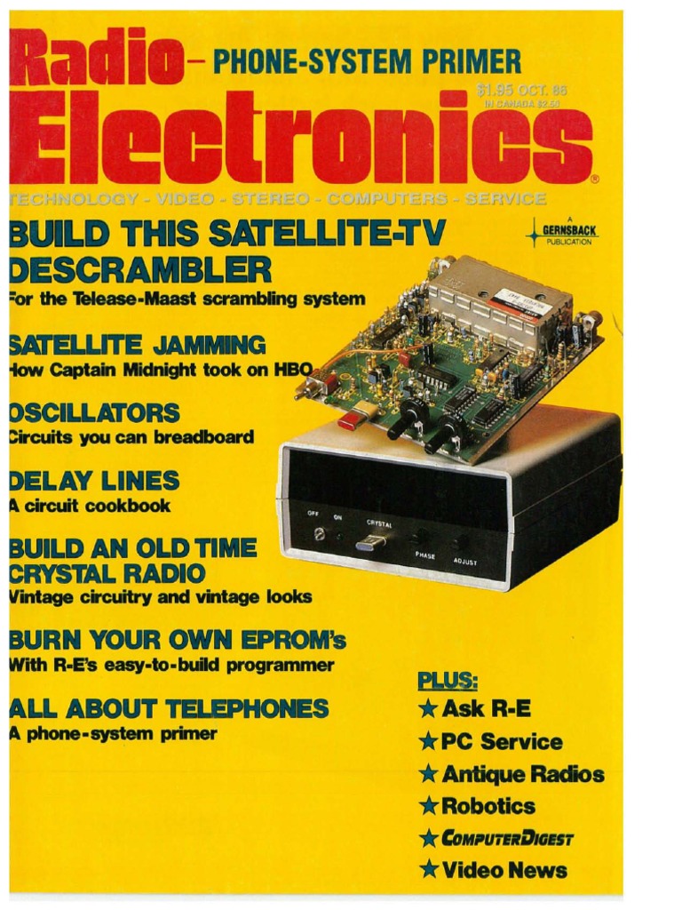 RE Oct 1986 | PDF | Videocassette Recorder | High Definition 