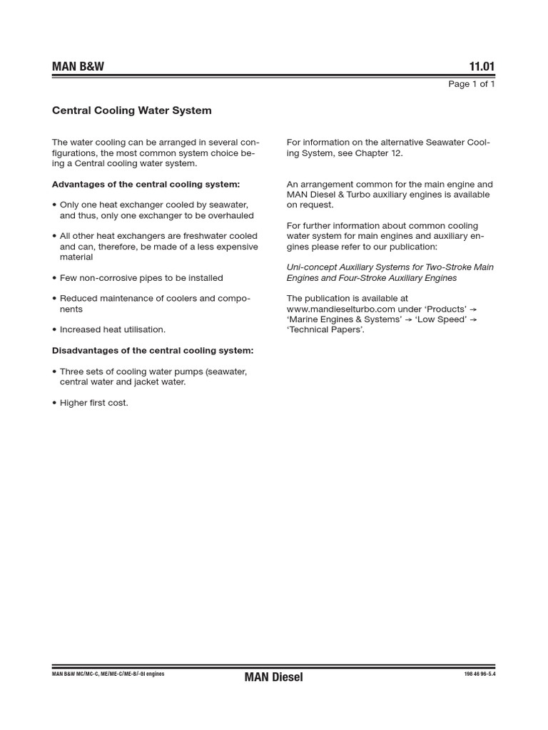Central Cooling Water System Overview | PDF