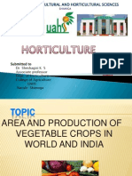 Area and Production of Vegetables in India