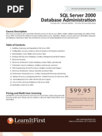 Download SQL Server 2000 Database Administration by LearnItFirst SN19496816 doc pdf