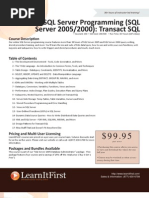 Download SQL Server Programming SQL Server 20052000 Transact SQL by LearnItFirst SN19496821 doc pdf