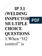 Cswip 3.1 (Welding Inspector) Multiple Choice Questions