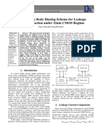 Self Adaptive Body Biasing Scheme For Leakage Power Reduction Under 32nm CMOS Regime