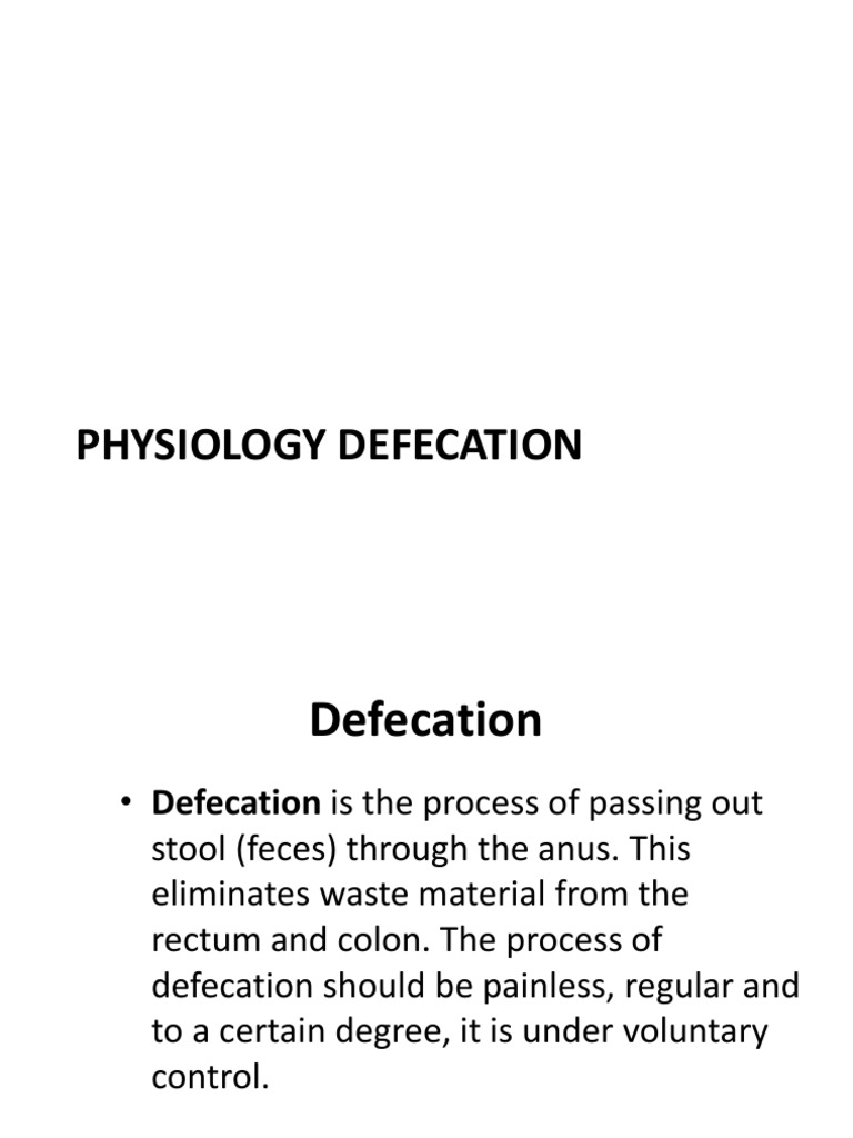 Physiology Defecation | PDF | Hemorrhoid | Constipation