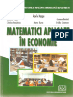 Matematici Aplicate in Economie