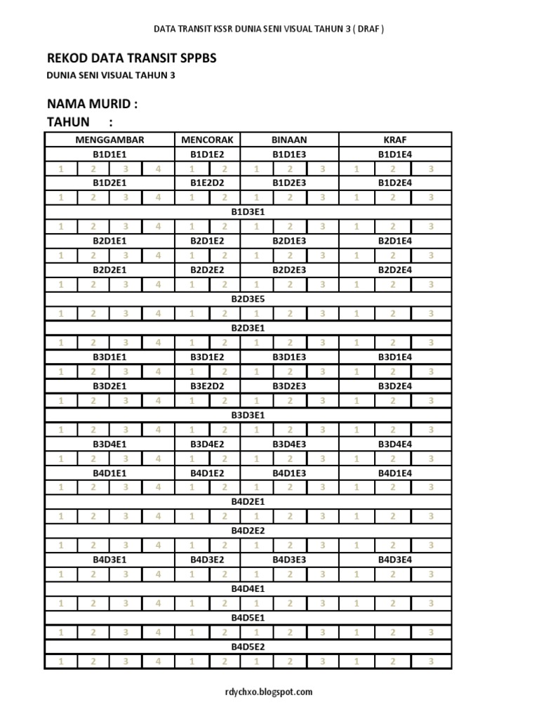 Contoh Rekod TRANSIT DSV | PDF
