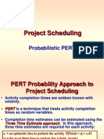 Project Scheduling - Probabilistic PERT