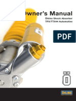 Owner's Manual: Öhlins Shock Absorber TPX/TTX44 Automotive