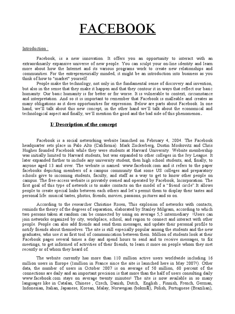 Understanding Facebook's Impact and Economy | PDF | Facebook | Internet