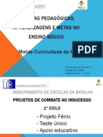 Aprendizagens e Metas No Ensino BASICO