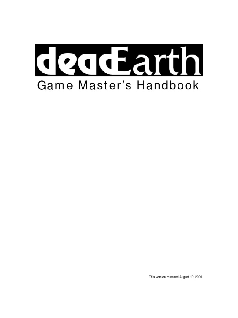Game Masters Handbook PDF Psychiatry Medicine