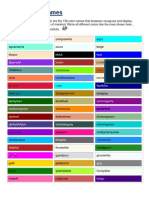 HTML Color Names: Black Blue Blueviolet Brown