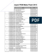 Daftar Kelompok PKM Maba Flash 2013