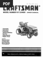 Craftsman Tractor 917.254850 Manual