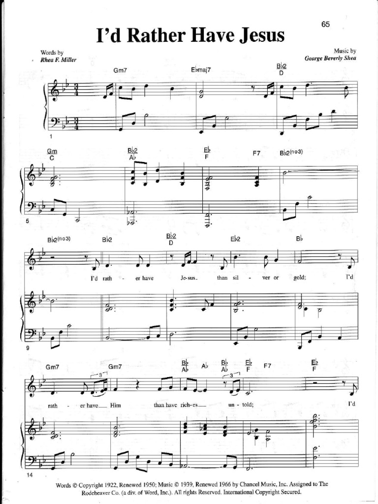 I´d rather have Jesus