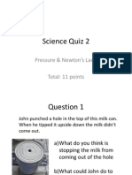 Science Quiz 2 Pressure Newtons Laws