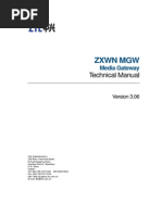 Sjzl20070303-ZXWN MGW (V3.06) Media Gateway Technical Manual