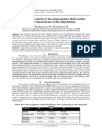 Computational and Test of the Polypropylene Blade Models