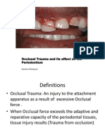 Occlusal Trauma and Its Effect on the Periodontium
