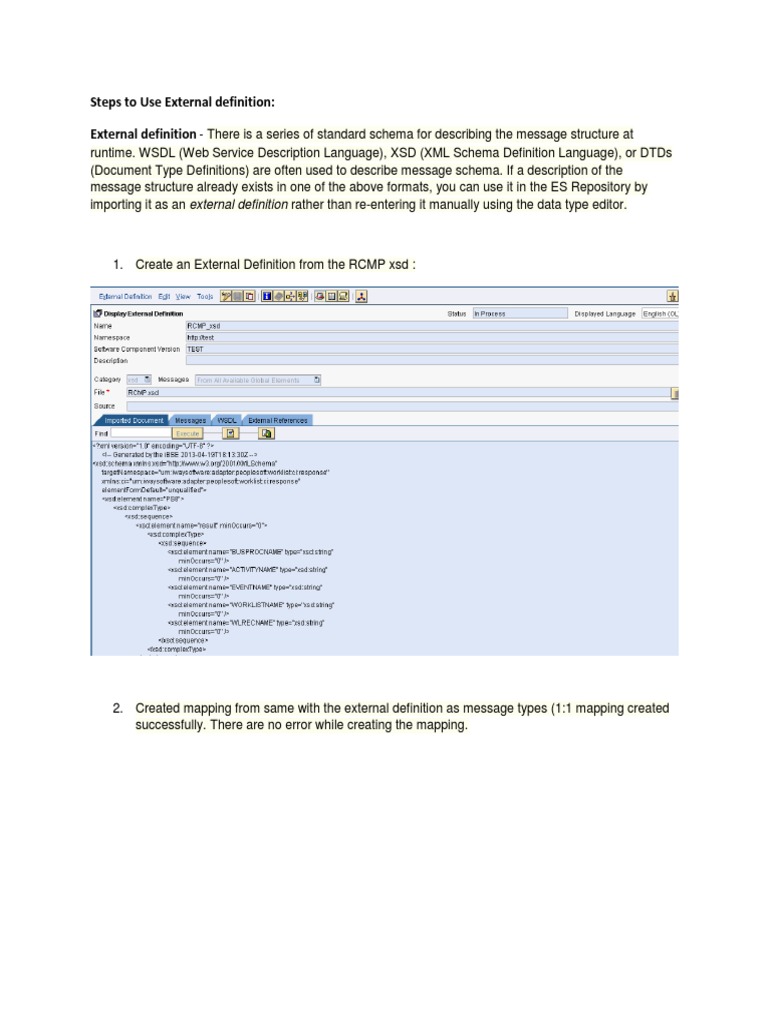 Steps To Use External Definition PDF