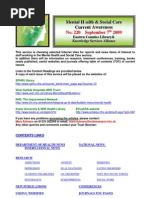 Download Mental Health Bulletin No 220 September 7th 2009 by Health Library SN19518587 doc pdf