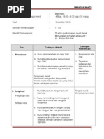 Contoh RPH KSSR MATEMATIK TAHUN 4 MASA & WAKTU