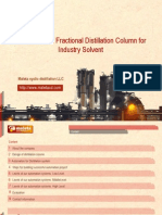 Ethanol Plant, Distillation Column, Solvent Distillation