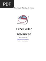 Download Excel 2007 Advanced Training Manual by Hofmang SN19519204 doc pdf