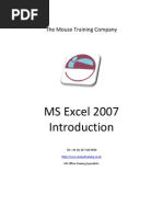 Download Excel 2007 Introduction Training Manual by Hofmang SN19519272 doc pdf